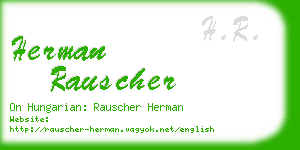herman rauscher business card